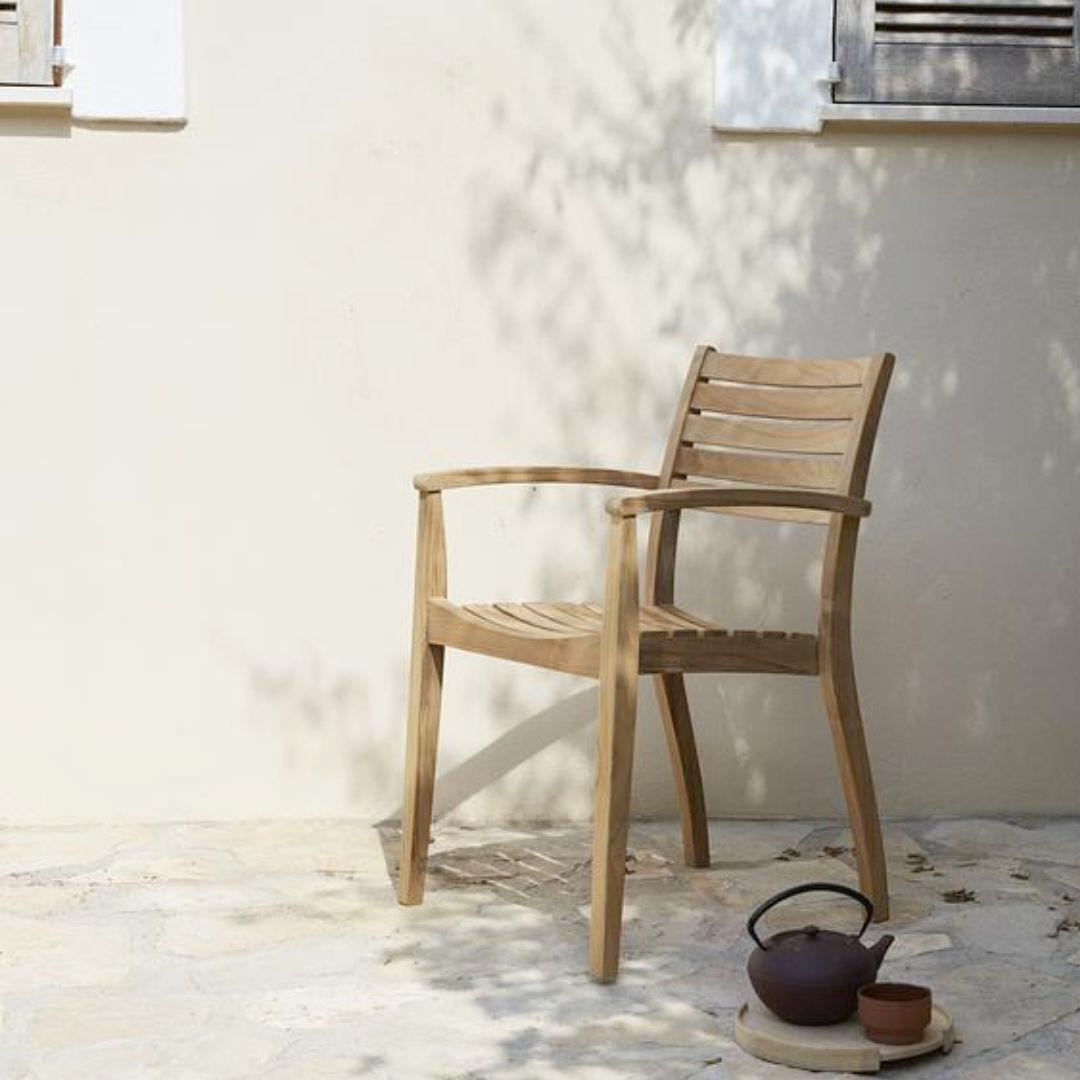 Jakob Berg Outdoor 'Ballare' Teak Chair for Skagerak In New Condition For Sale In Glendale, CA