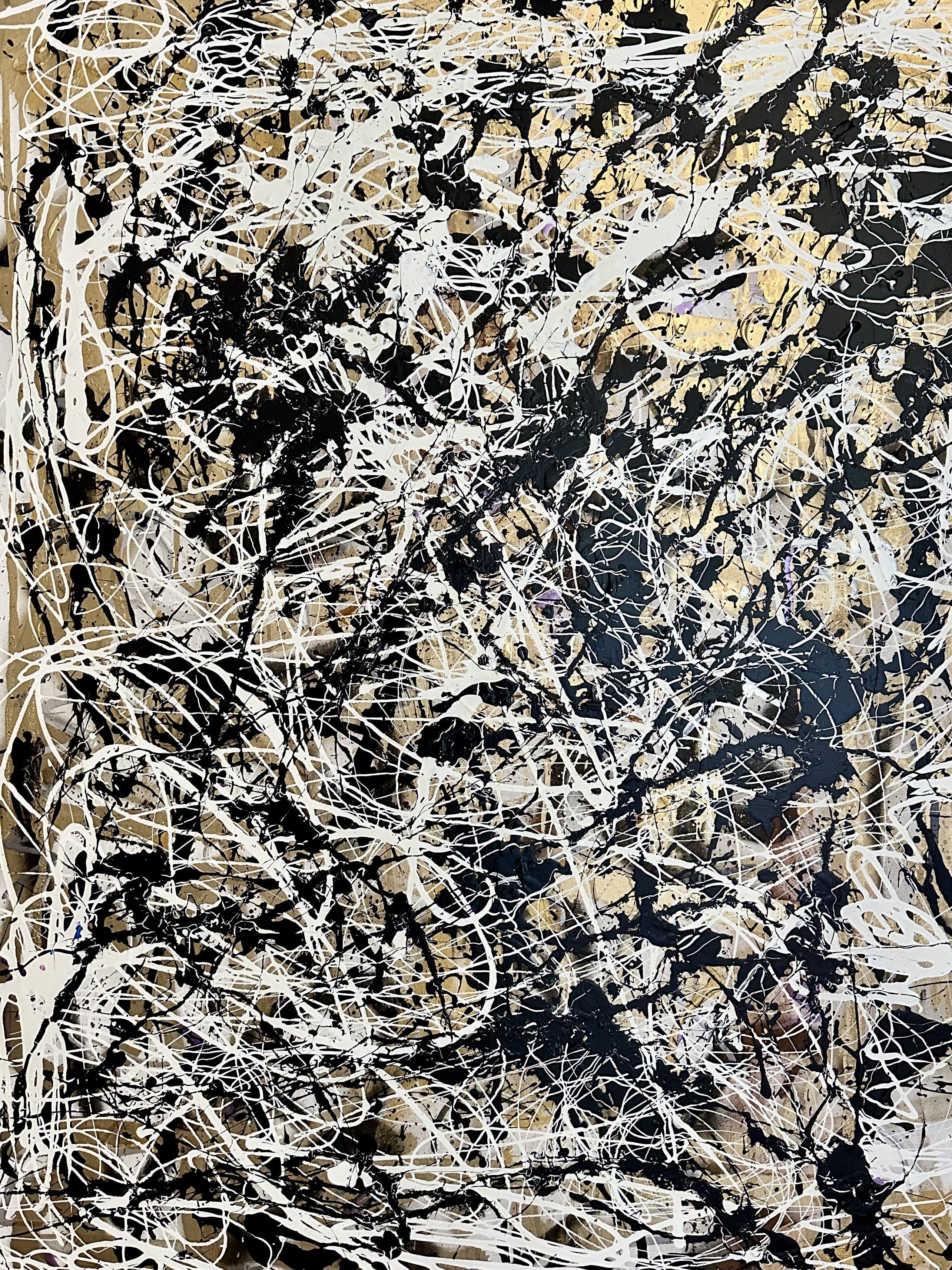 Abstract Painting de Jakob Gold - Alambre brillante, Pintura, Acrílico sobre lienzo