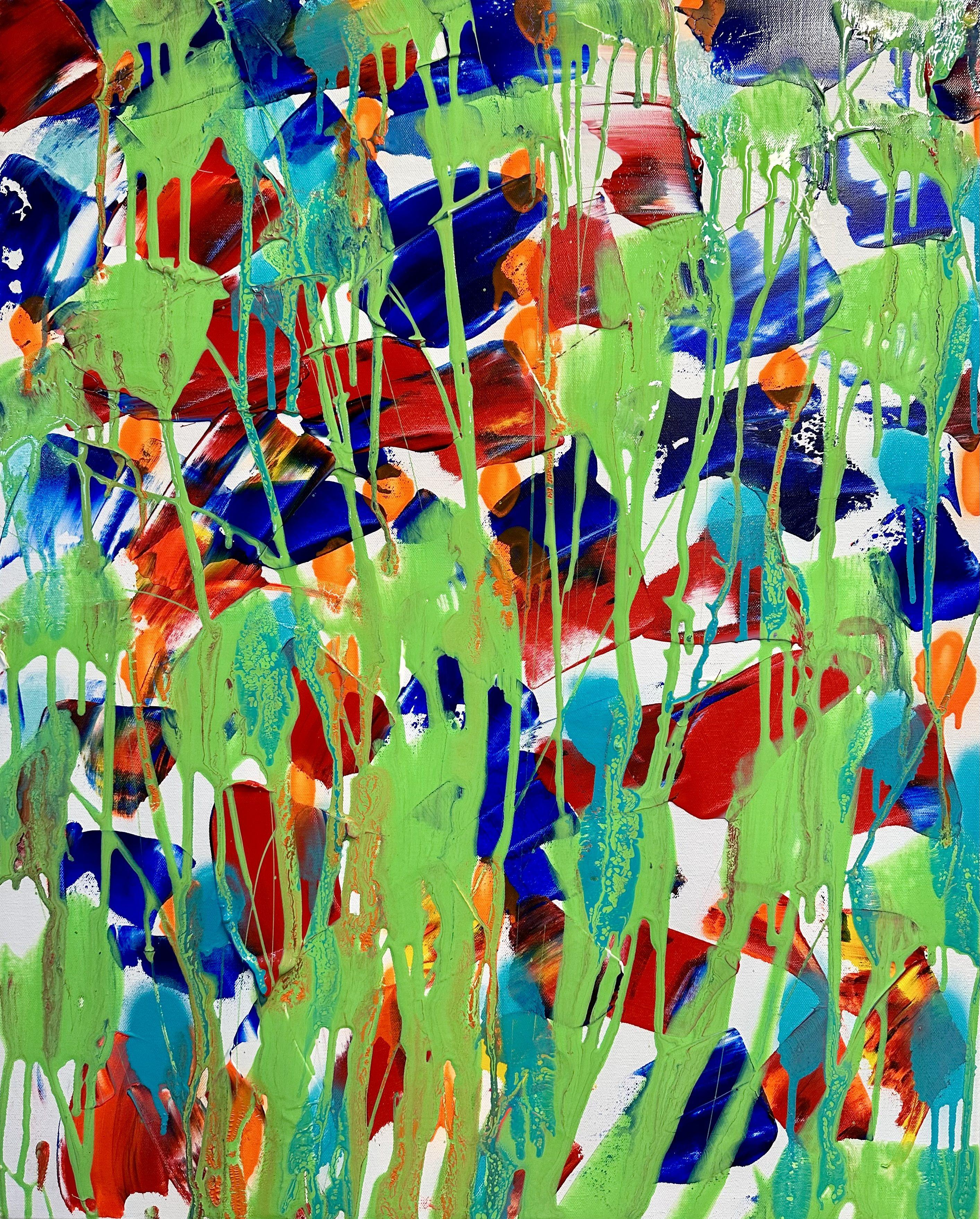 Verde místico, Pintura, Acrílico sobre lienzo - Painting de Jakob Gold