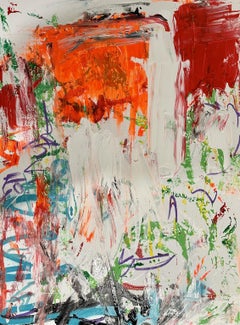 Orange Trail, Gemälde, Acryl auf Leinwand