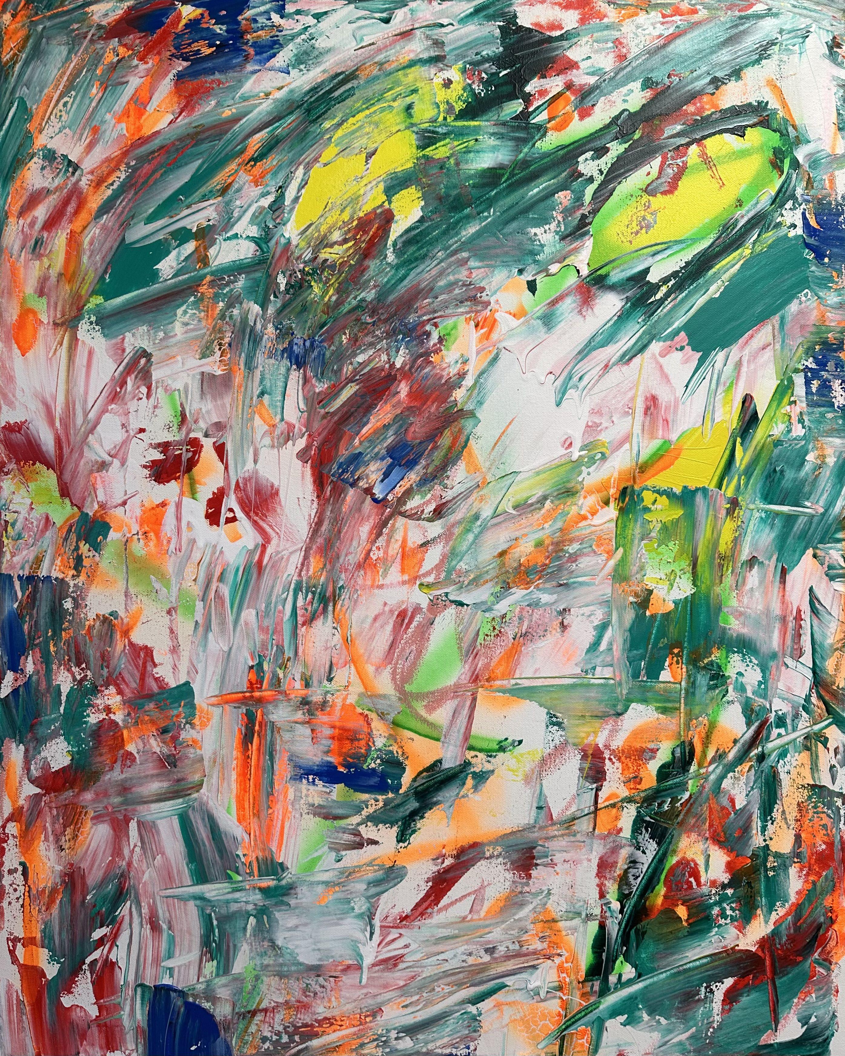 Abstract Painting de Jakob Gold - Resalte primaveral, Pintura, Acrílico sobre lienzo
