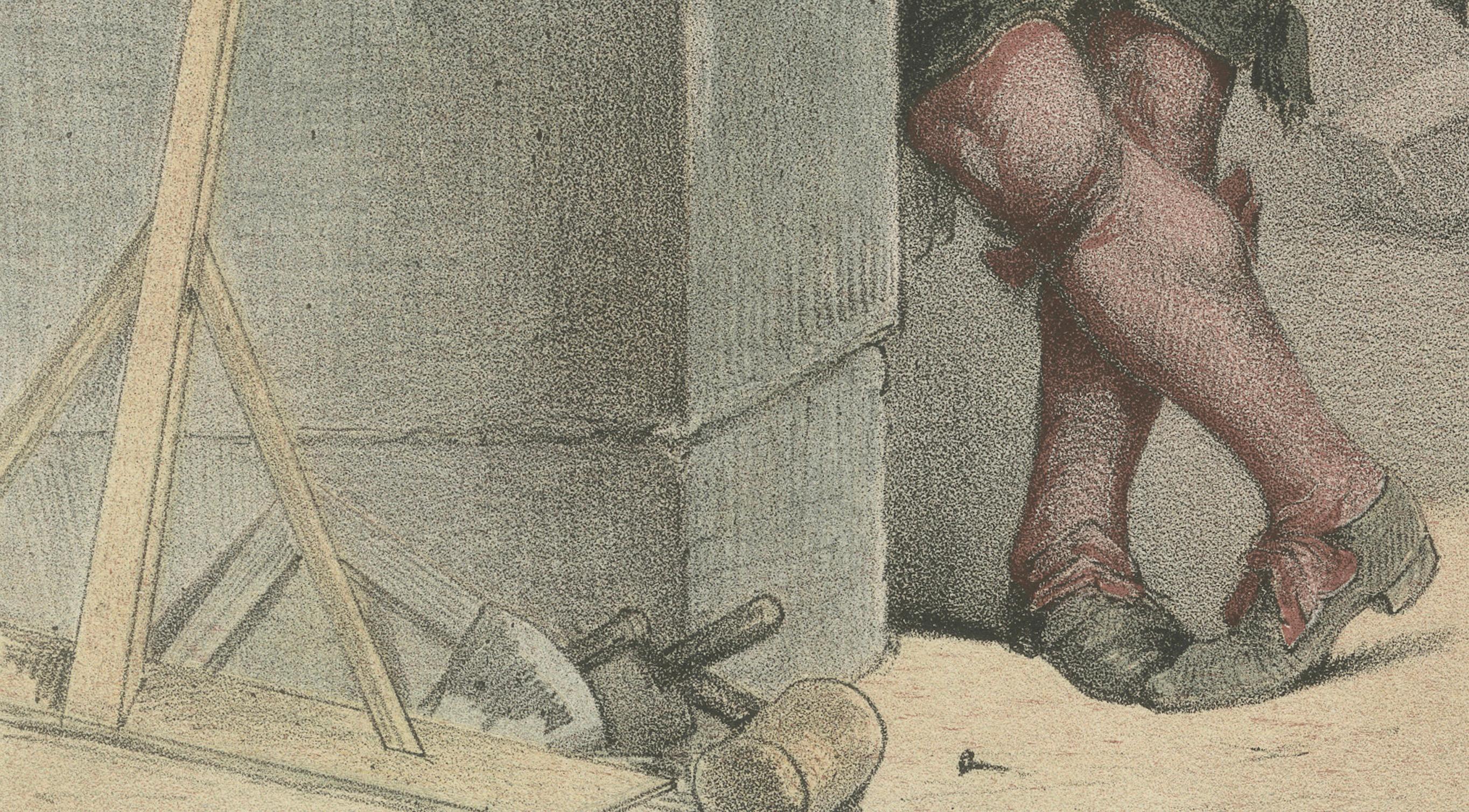 Jakob van Campen - Niederländischer Architekt und Künstler, 19. Jahrhundert  Lithographie im Zustand „Gut“ im Angebot in Langweer, NL