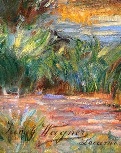 "Junitag (Giorno di giugno) - Locarno" di Jakob Wagner - Olio su tela - 88x125 cm