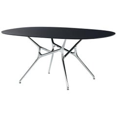 Table de branche ovale Jakob Wagner avec plateau en anthracite pour Cappellini