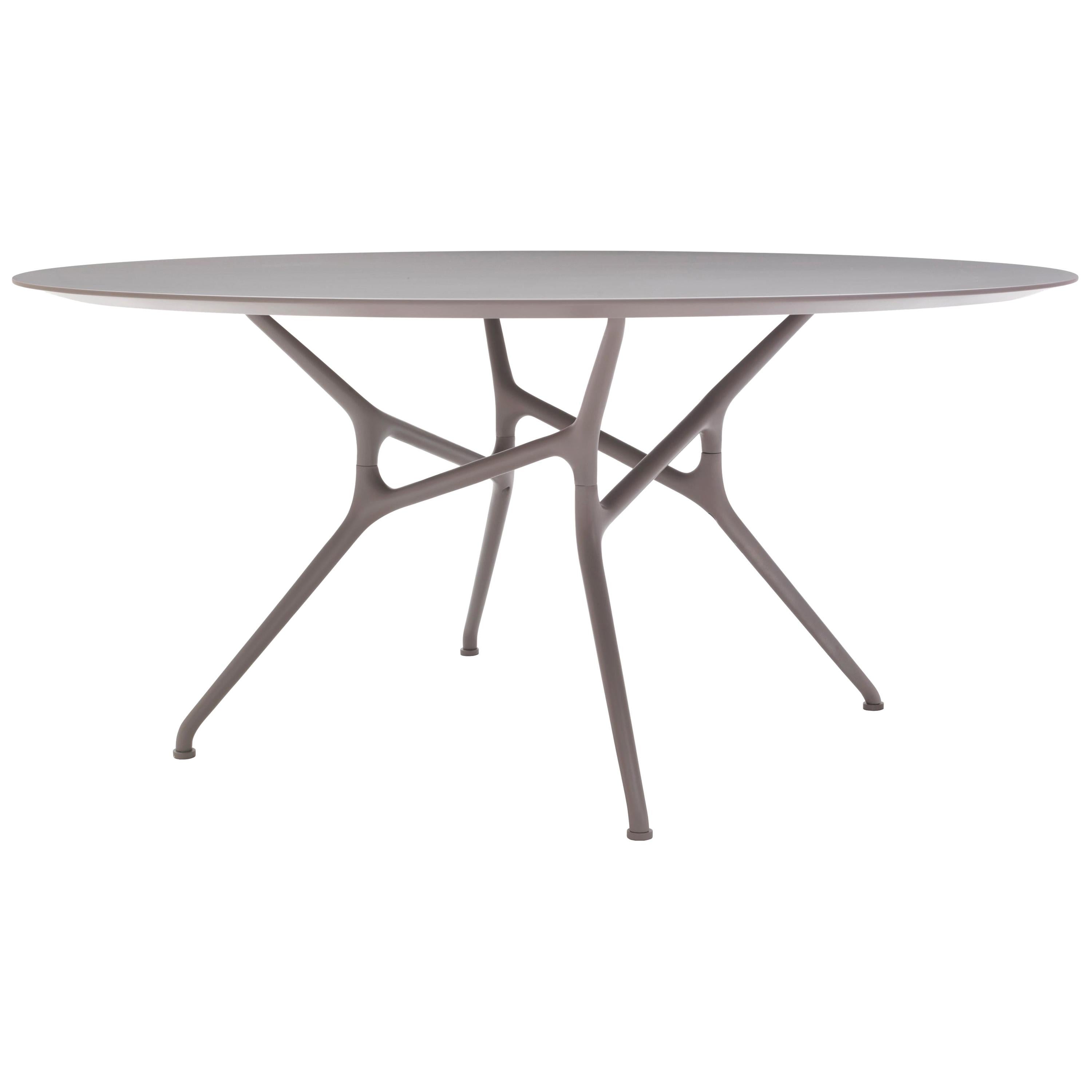 Jakob Wagner Round Branch Table in Mud Lacquered Structure for Cappellini