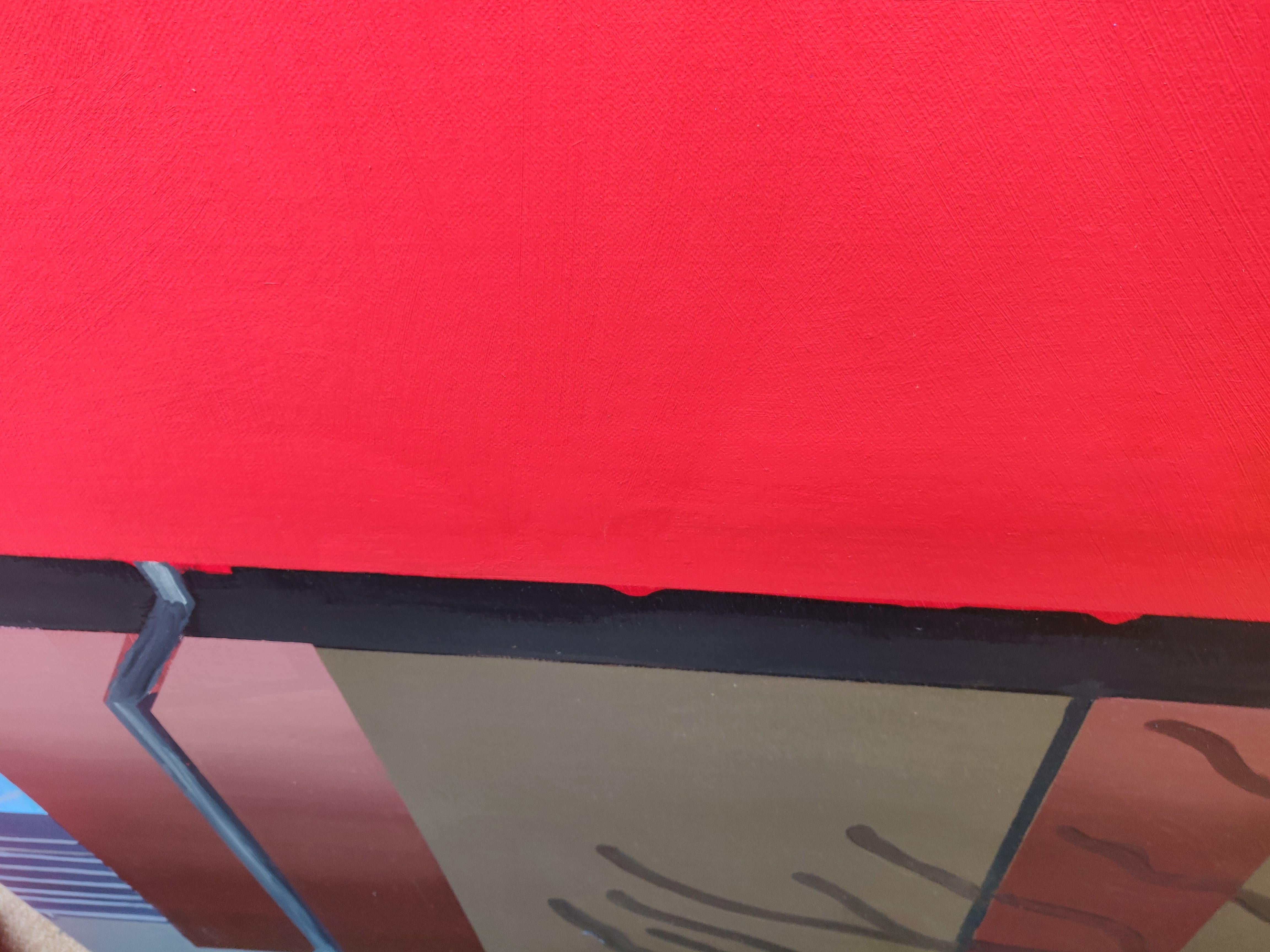 Konklave, Zeitgenössische kraftvolle figurative Ölgemälde, Großformat im Angebot 3