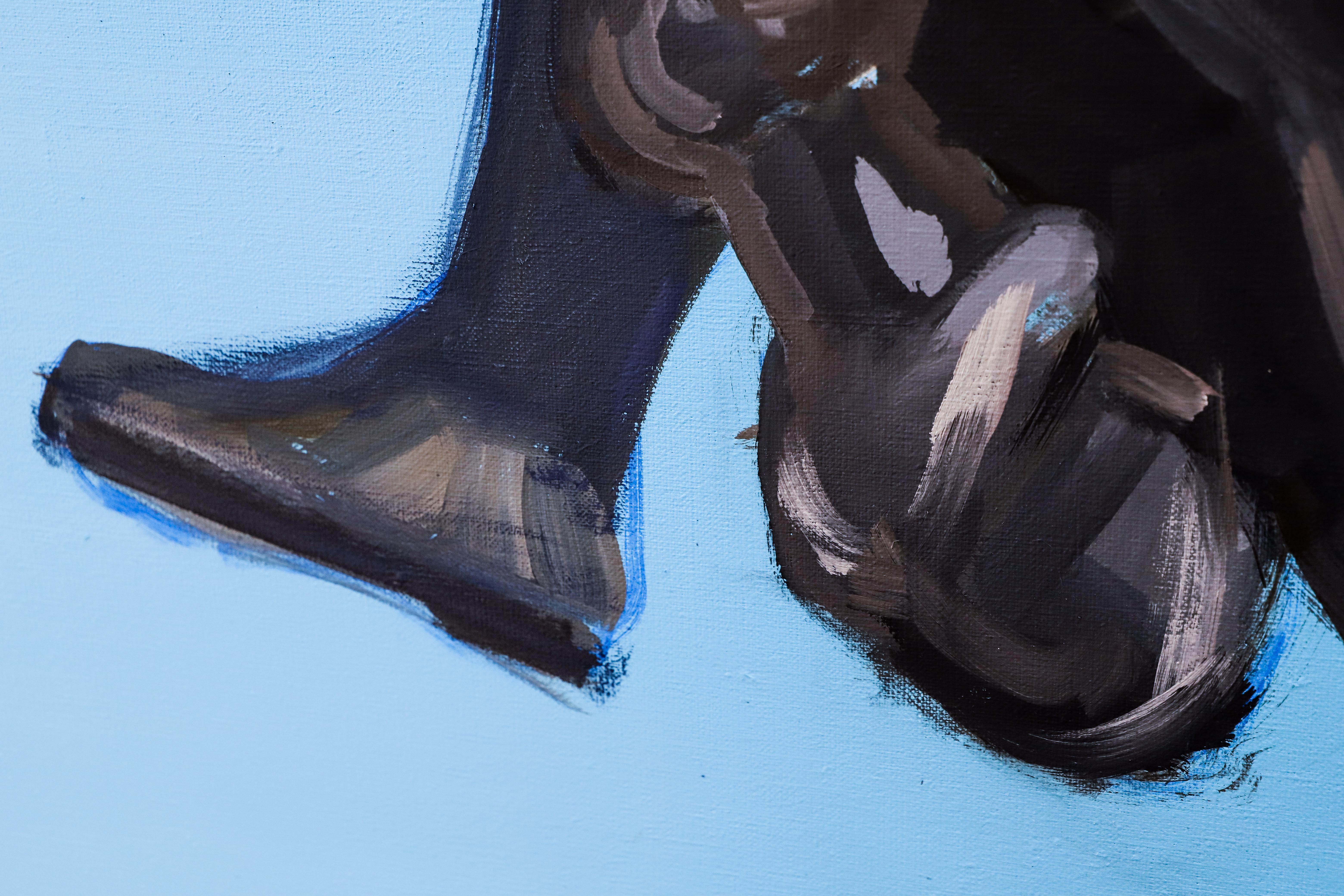 Gris De Payne, from Ex Heroes Series - Large Format Oil Painting, Monument For Sale 7