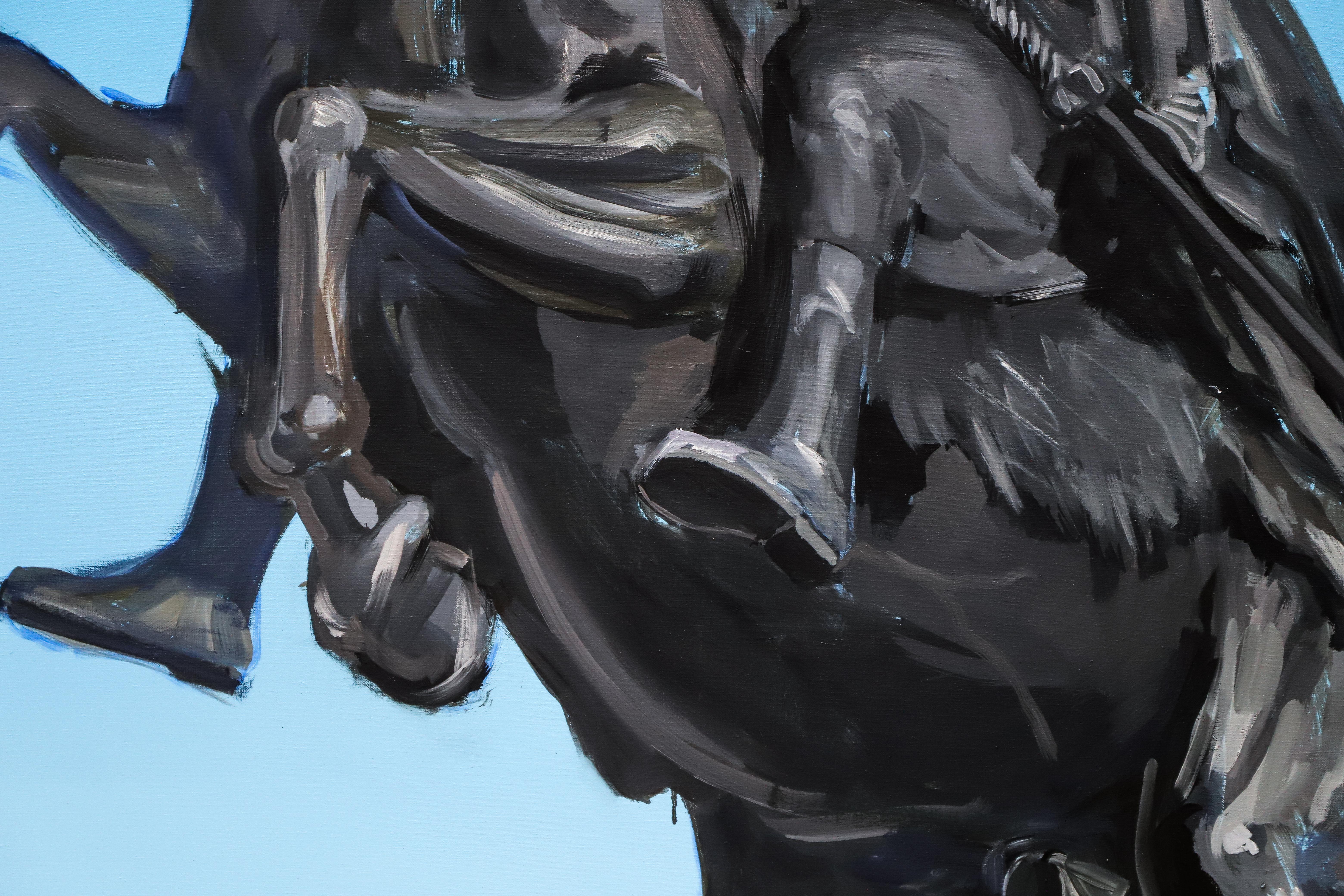 Gris De Payne, from Ex Heroes Series - Large Format Oil Painting, Monument For Sale 9