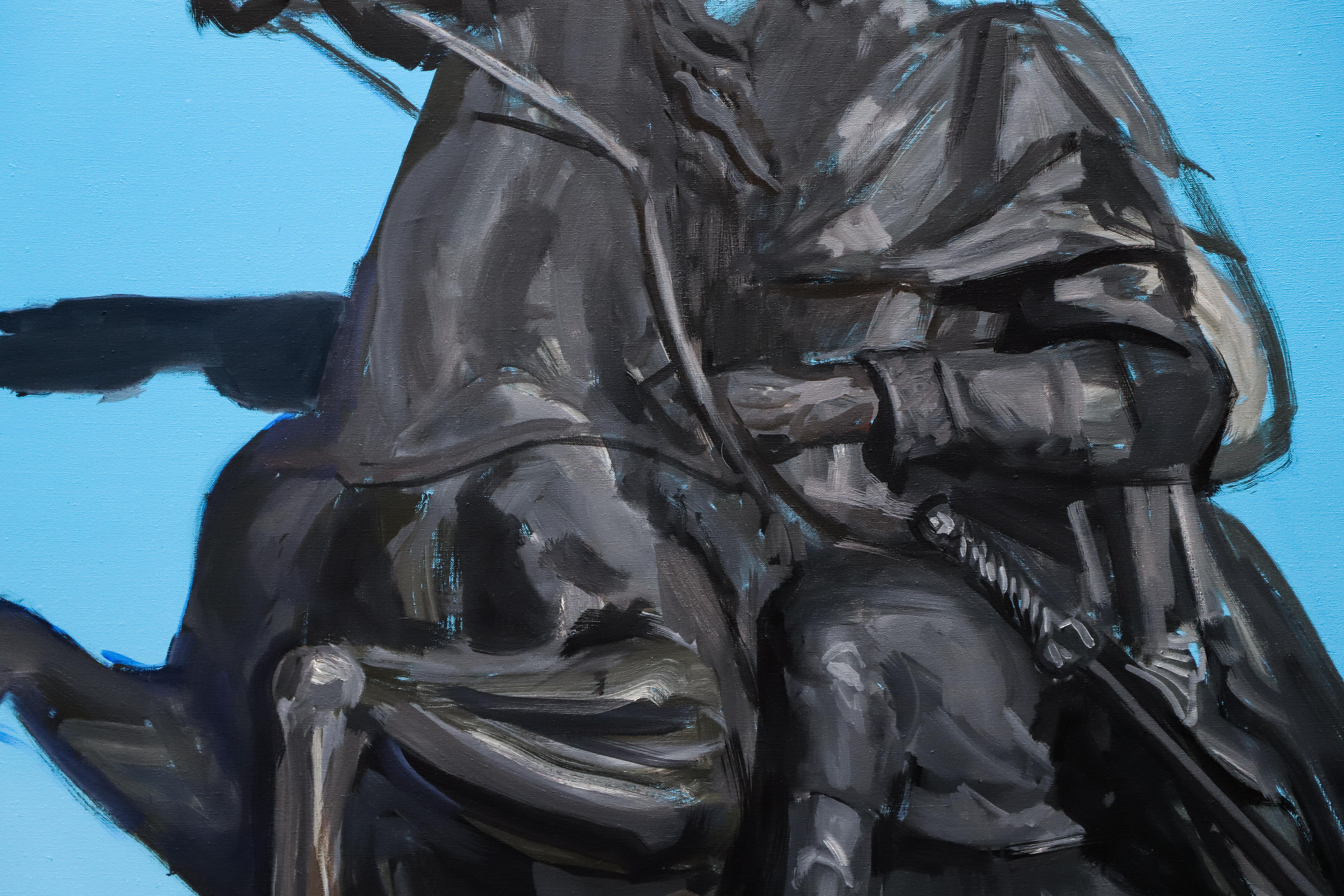 Gris De Payne, from Ex Heroes Series - Large Format Oil Painting, Monument For Sale 1