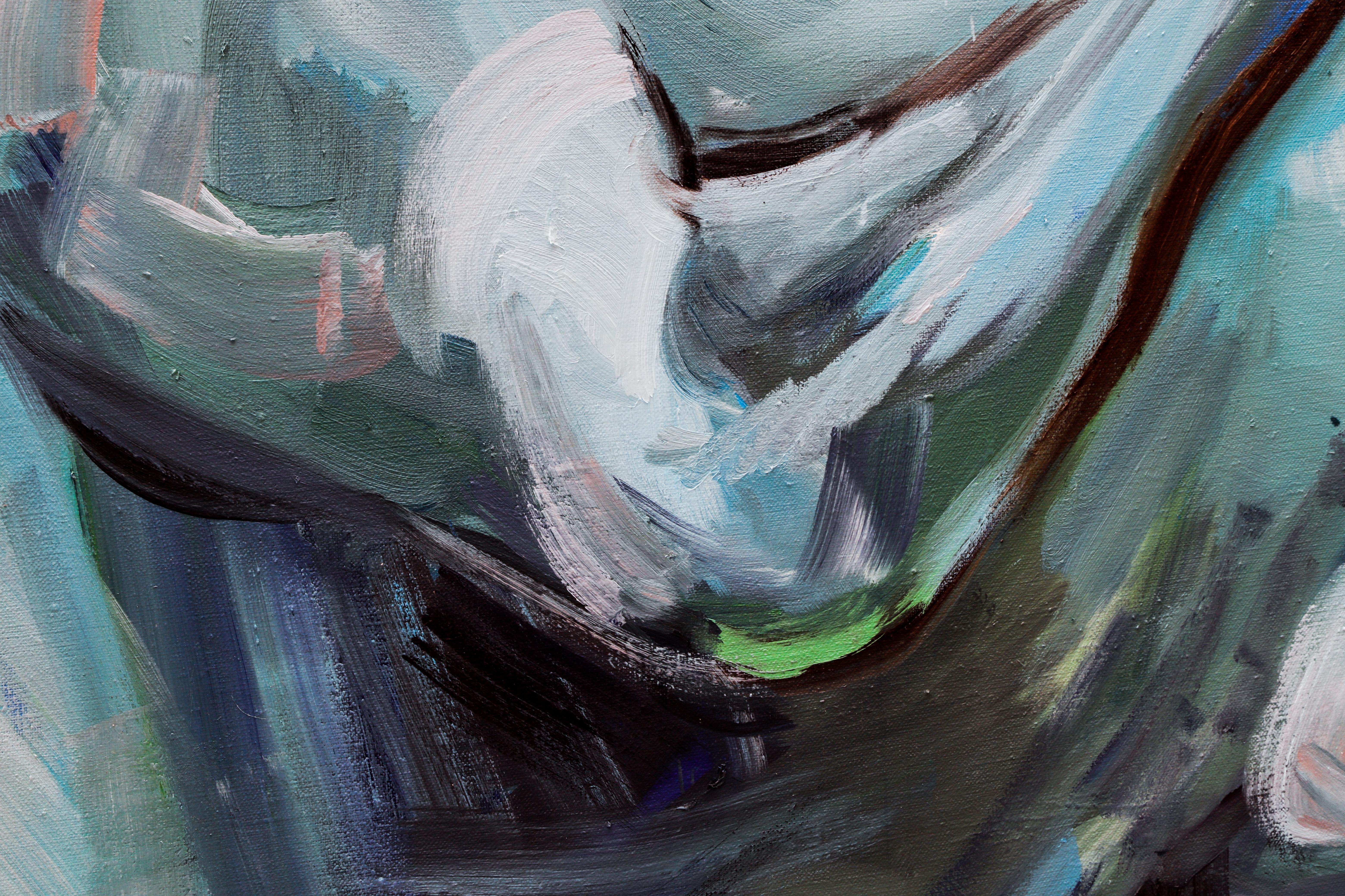 Terra Verde, from Ex Heroes Series - Large Format Oil Painting, Monument Statue For Sale 2