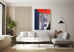 Watched Tower, Contemporary Powerful Figurative Oil Painting, Large Format