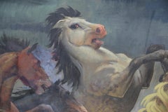 Wild Horses, Oil Painting on Canvas by Jalal Gharbi