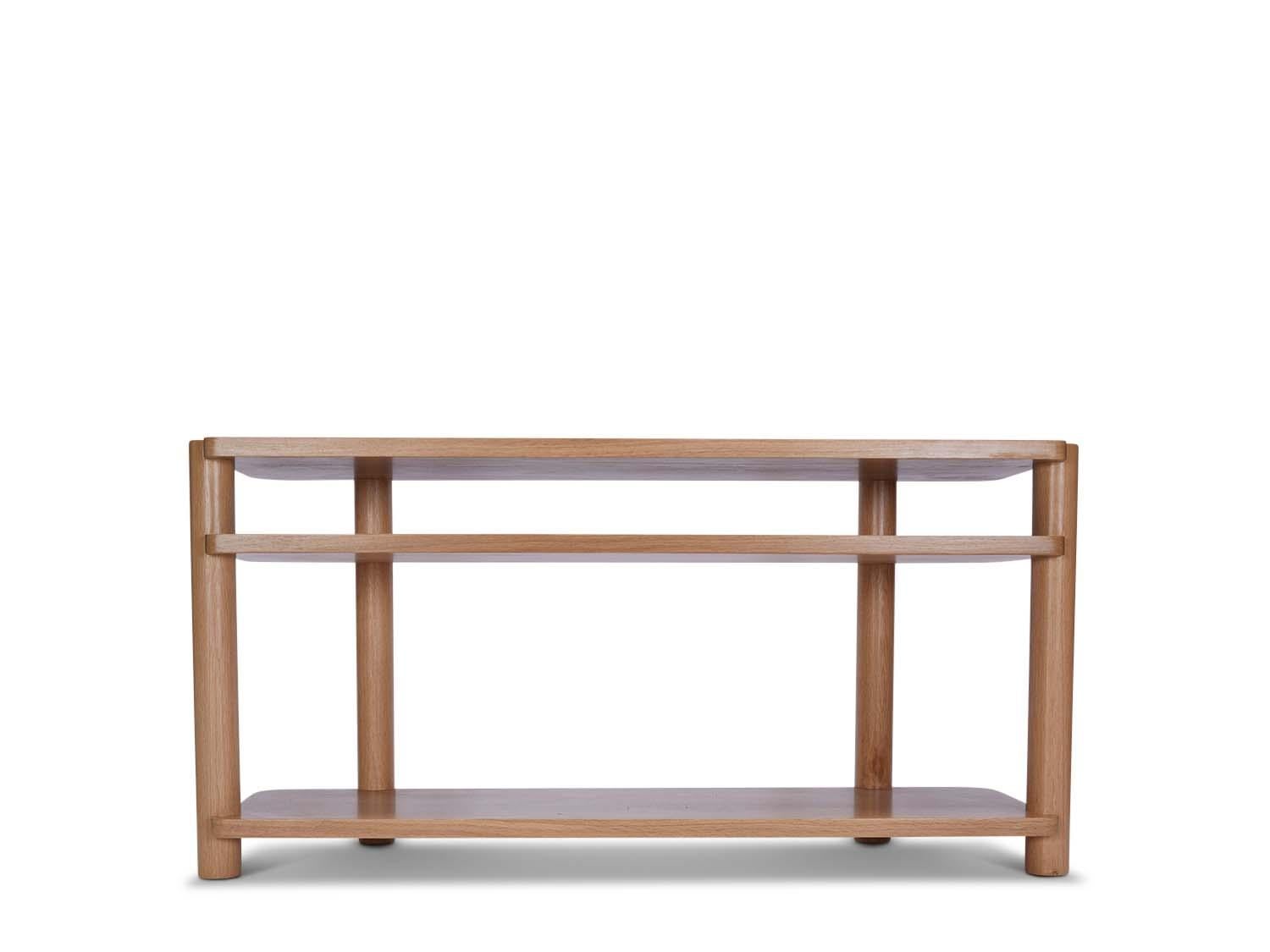 The Jalama Console pairs sturdy hardwood dowels with cascading selves that play with various soft corners.

The Lawson-Fenning Collection is designed and handmade in Los Angeles, California. Reach out to discover what options are currently in stock.
