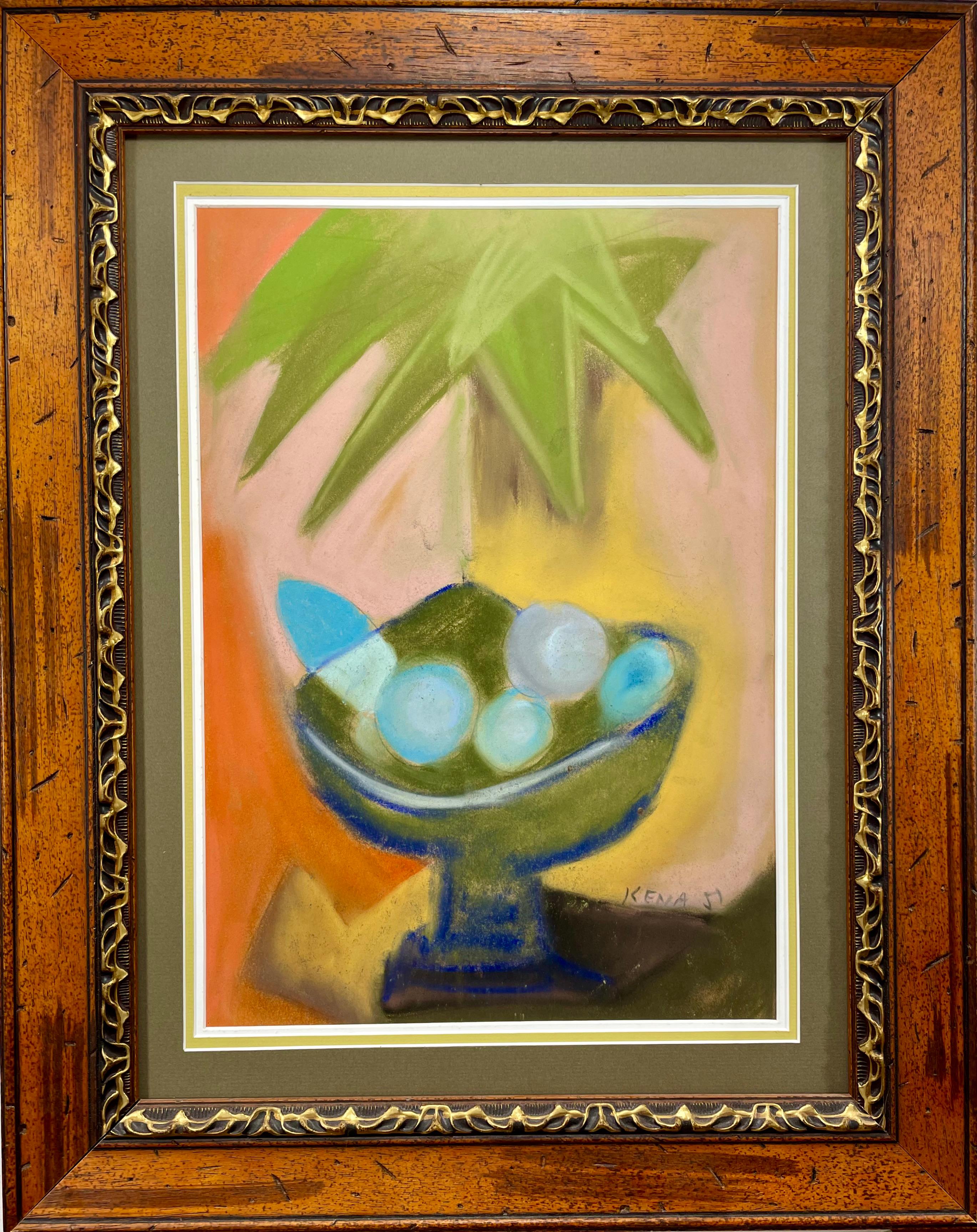 Jaled Muyaes (Kena) Still-Life Painting - Still Life of fruits in bowl