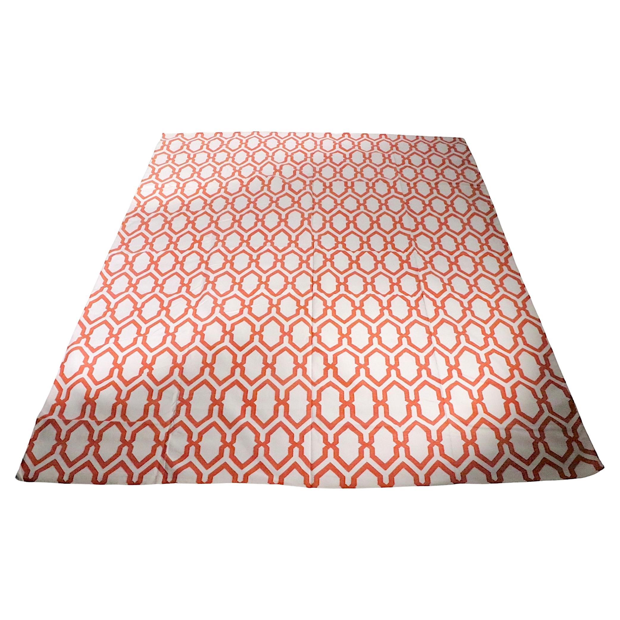 Jali Orange Dhurrie by the Rug Company, circa 2014 For Sale