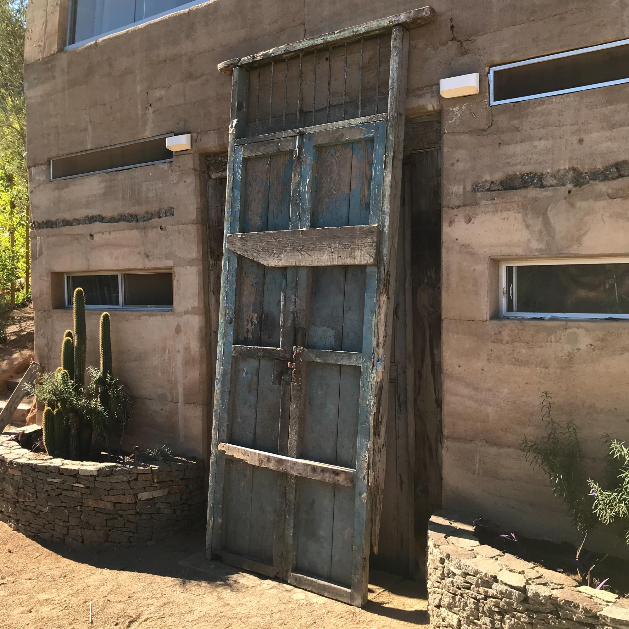 1920s Hacienda Rustic Barn Doors Mesquite Wood Jalisco Mexico  In Distressed Condition For Sale In Chula Vista, CA