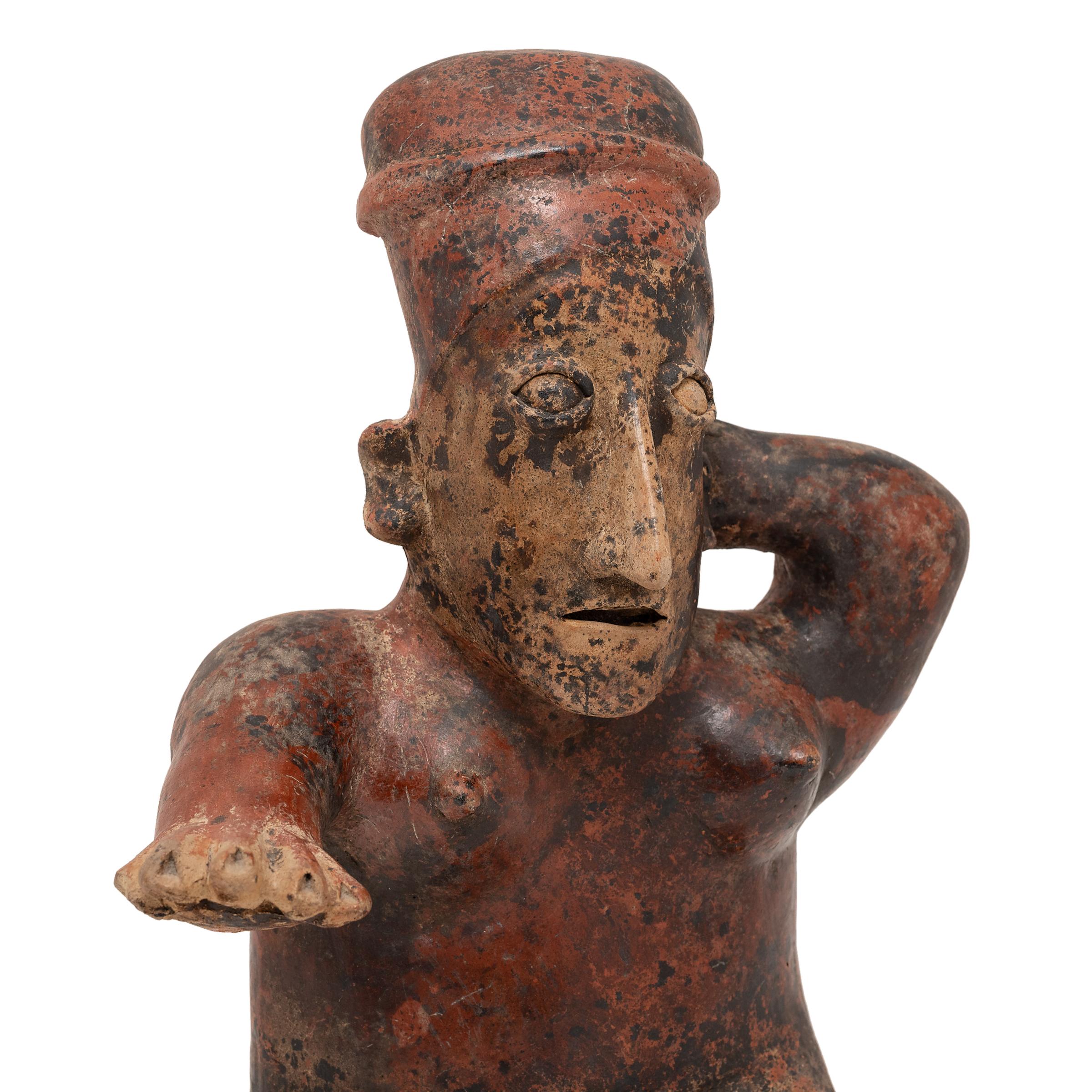 18th Century and Earlier Jalisco Kneeling Female Figure, ca. 400 AD For Sale