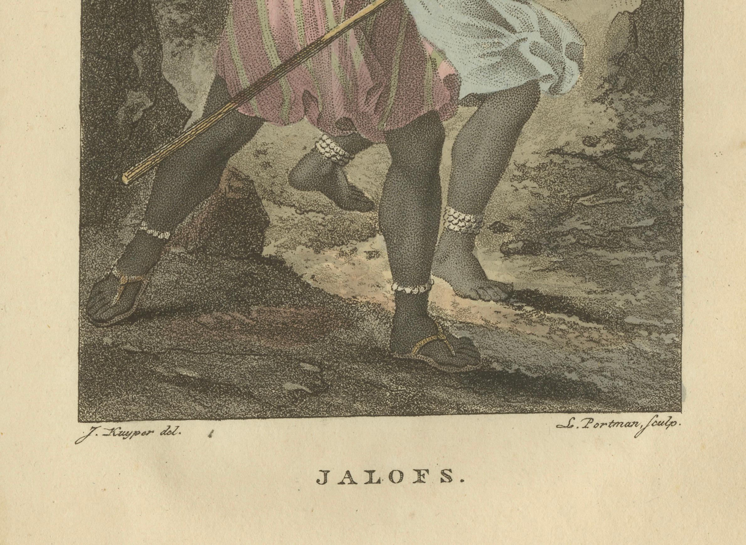 Jalofs, West Africa – Antique Hand-Colored Ethnographic Engraving (c.1810)