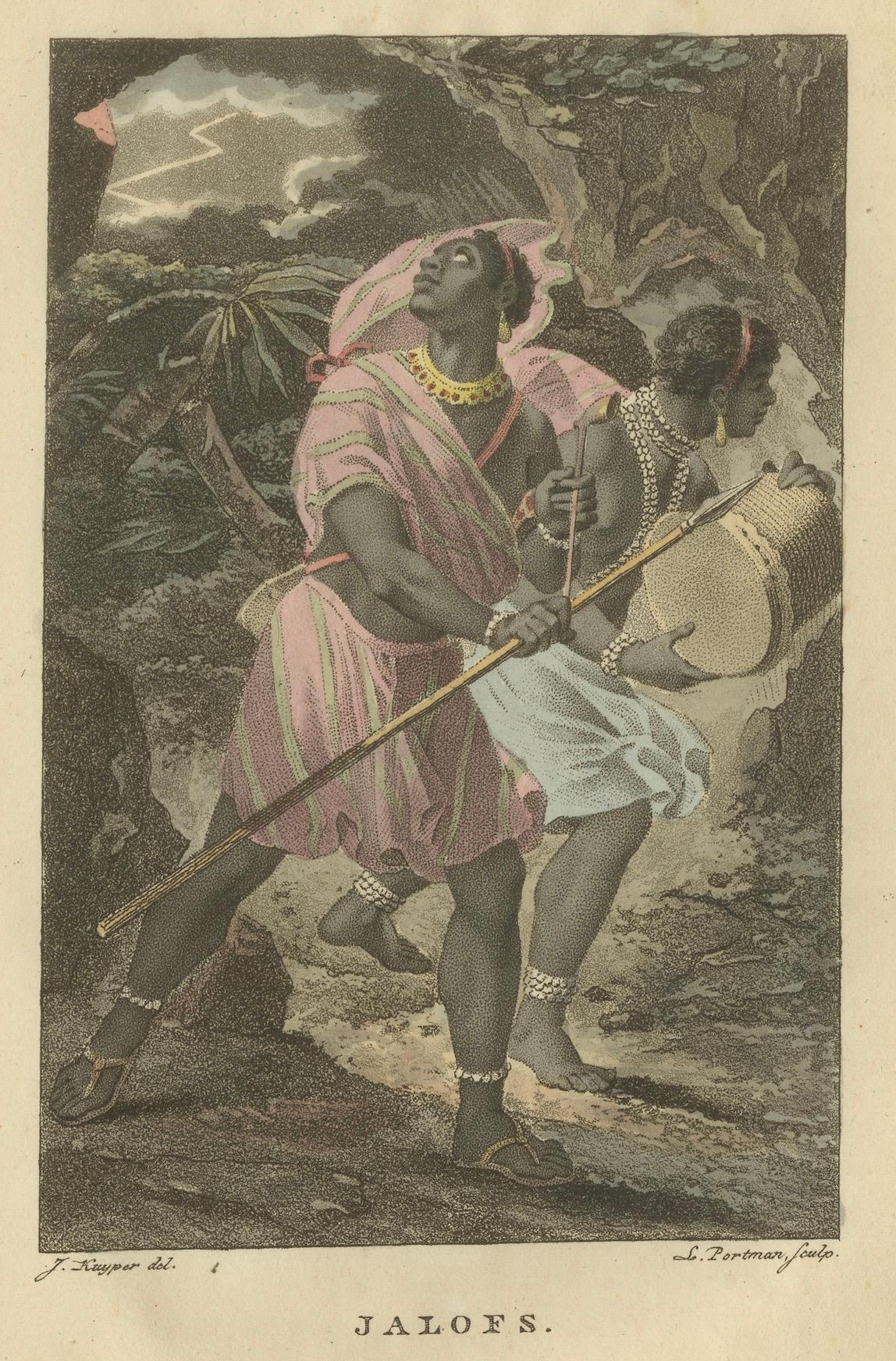 Jalofs, West Africa – Antique Hand-Colored Ethnographic Engraving (c.1810)