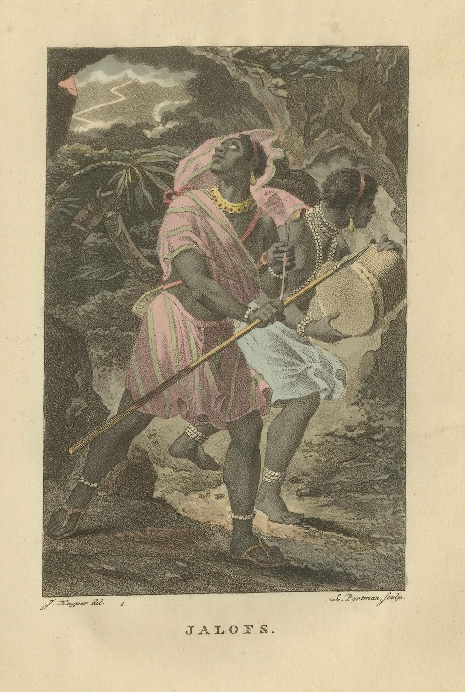 Jalofs, West Africa – Antique Hand-Colored Ethnographic Engraving (c.1810)