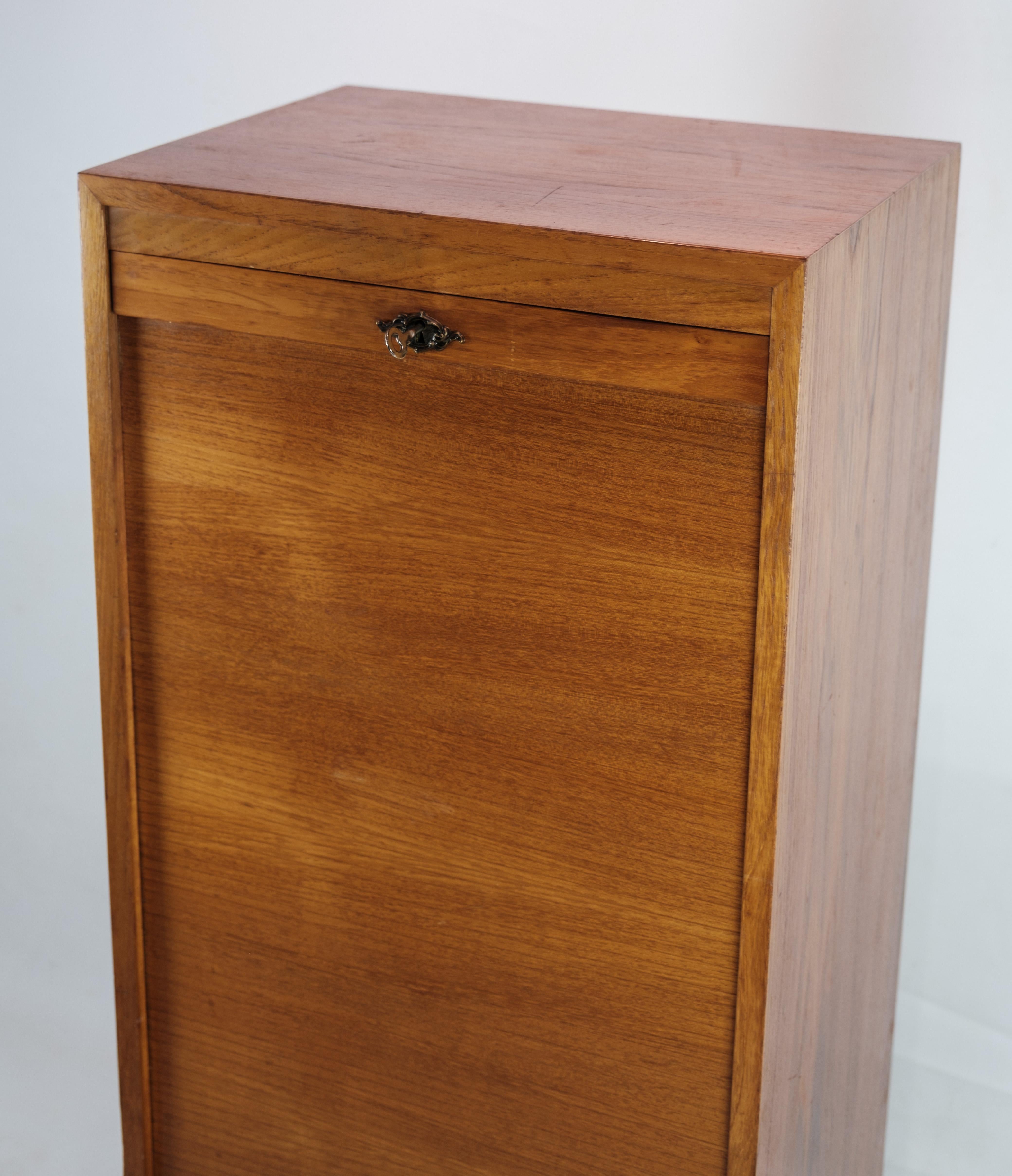 Unknown Jalousie Cabinet with Pull-Out Drawers in Teak Wood from the 1960s