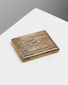 Jalousie (Jealousy) gilt bronze paperweight by Line Vautrin