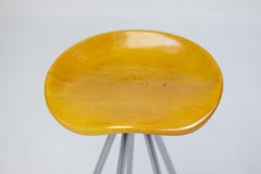 Jamaica Bar Stools by Pepe Cortés in Carved Beech