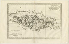 Jamaica – Original Antique Island Map by Rigobert Bonne, c.1780