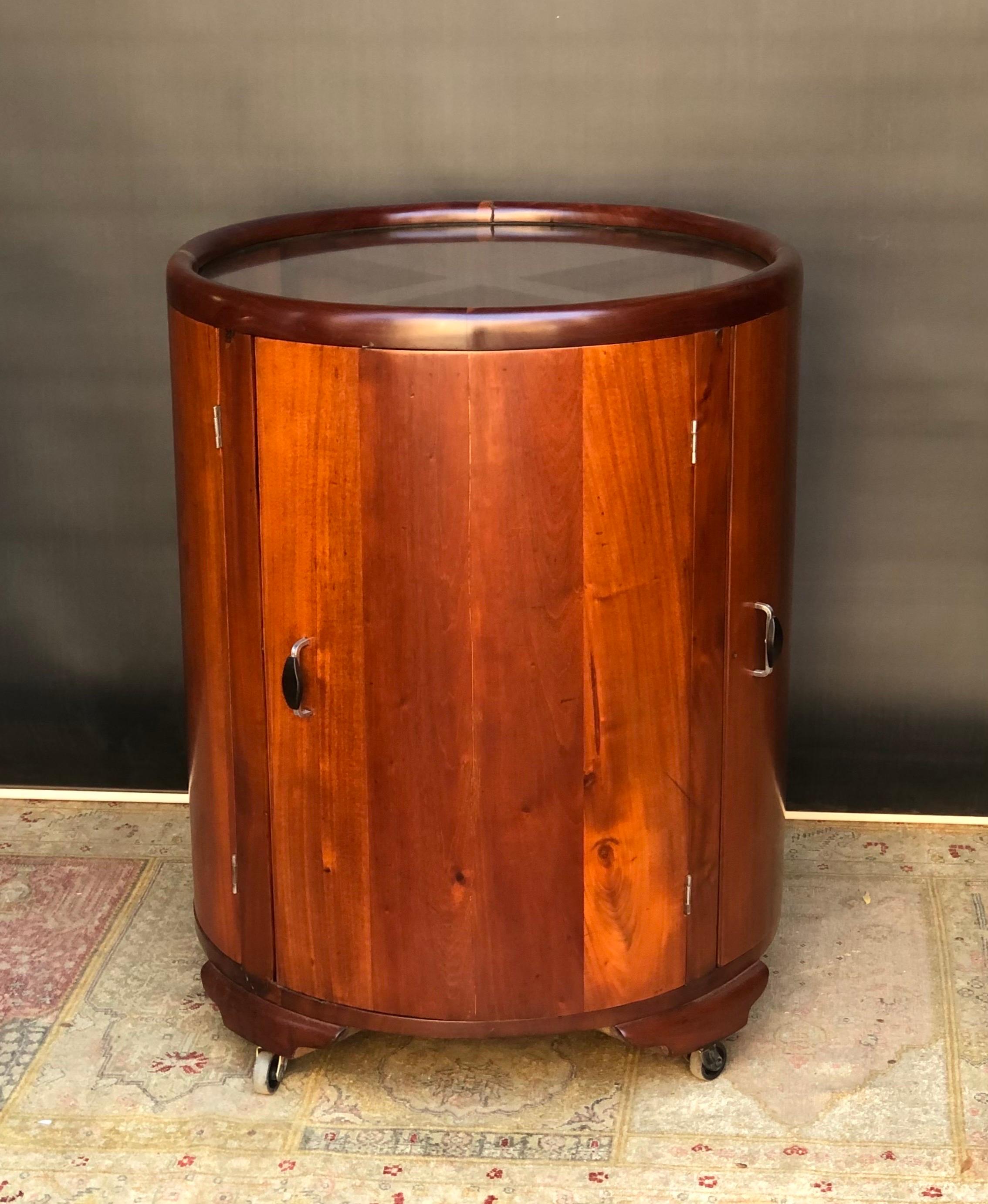 Jamaican Art Deco Round Bar/Cocktail Cabinet By Burnett Webster(circa.1934-1939) For Sale 10