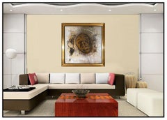 JAMALI Large Original Fresco Tempera Painting Abstract Portrait Signed Artwork