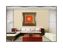 JAMALI Large Original Pigmentation Painting On Cork Modern Abstract Signed Art