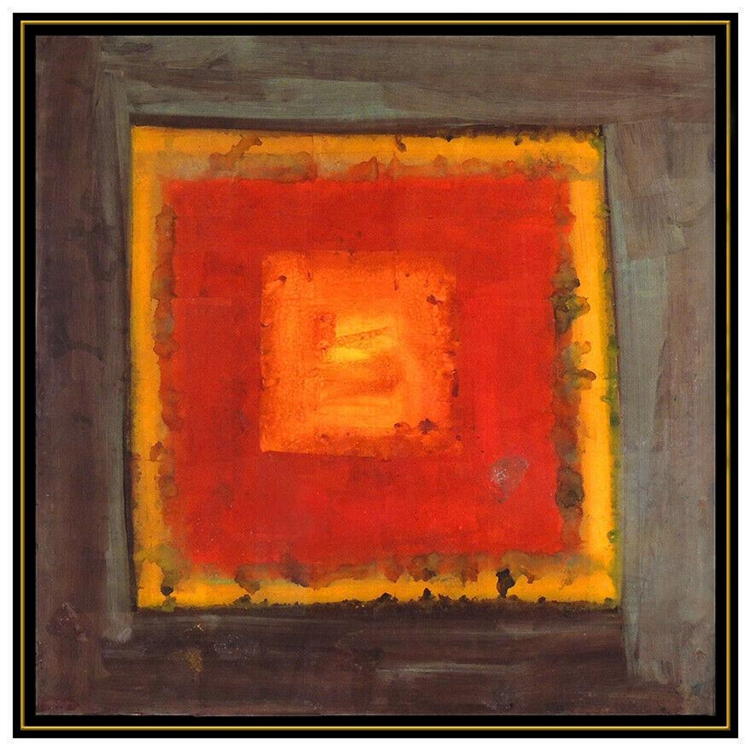 Jamali Jamali Large Original Pigmentation Painting On Cork