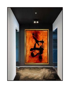 Jamali Original Painting Large Pigmentation On Cork Signed Modern Abstract Art