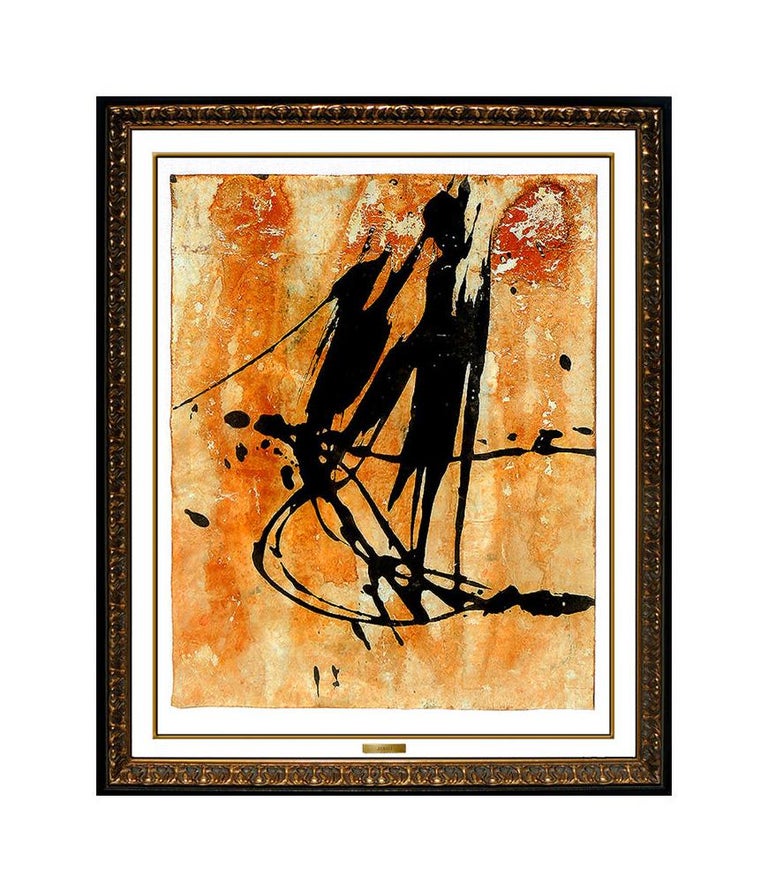 Jamali Jamali Original Pigmentation On Cork Painting Abstract