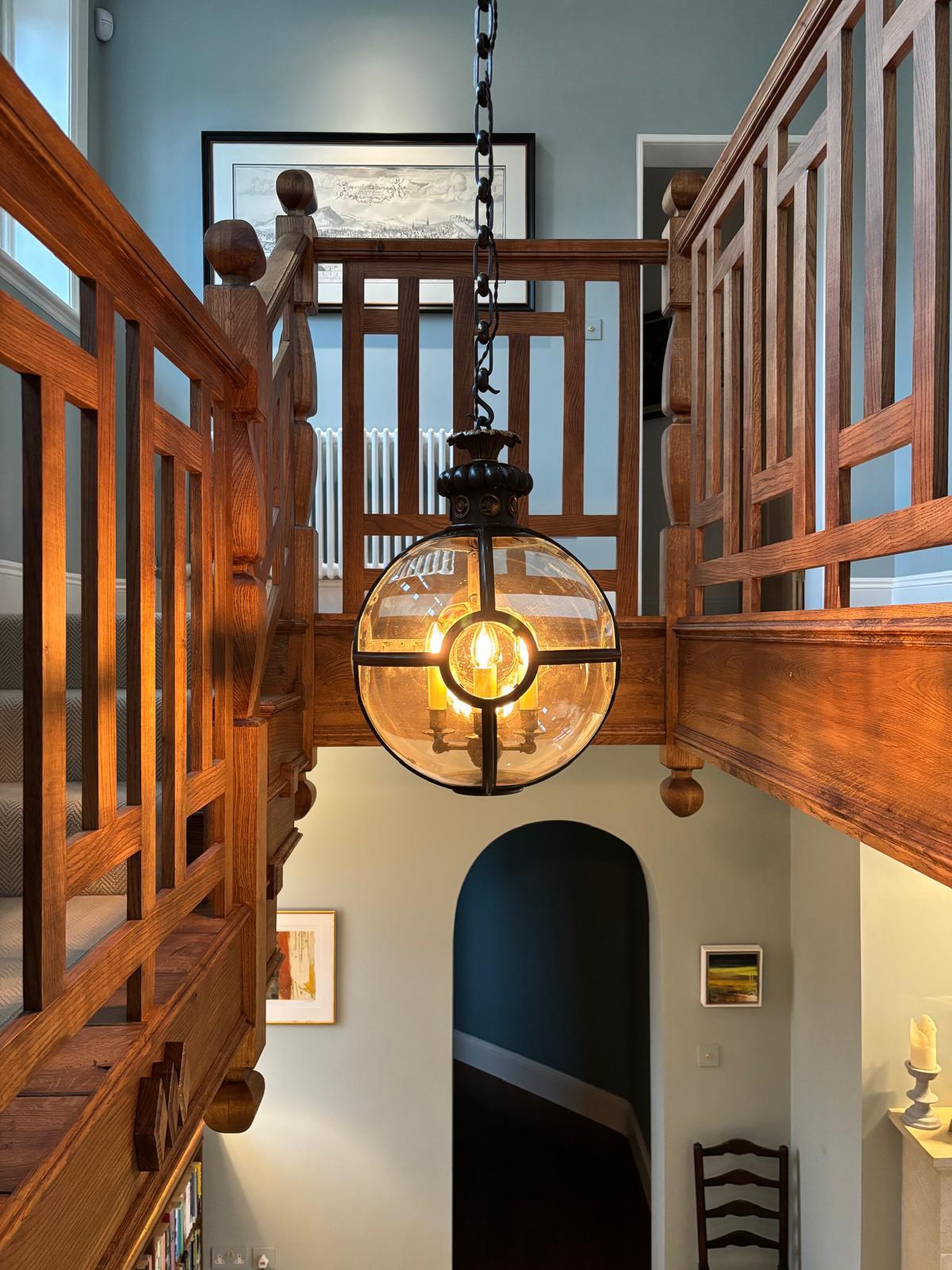 Contemporary Jamb Small Convex Globe Lantern