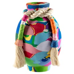 Anfora artigianale Jambo in gomma colorata di recupero