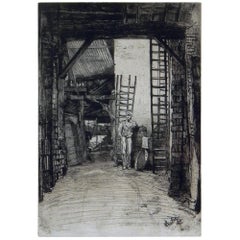 James Abbott McNeill Whistler Etching & Drypoint, 1859, "Lime-Burner"
