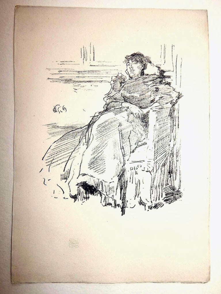 James Abbott McNeill Whistler Original Lithograph, 1894, "La Robe Rouge ...