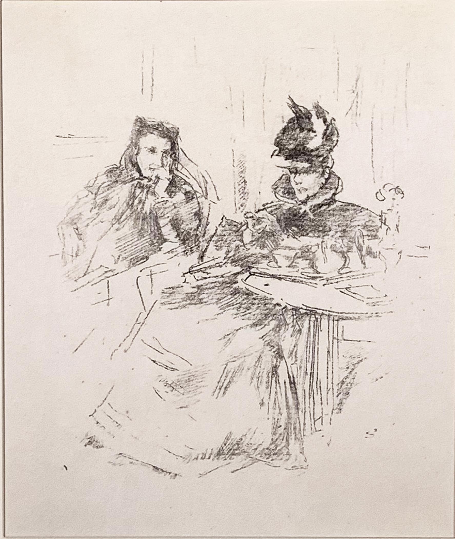 James Abbott McNeill Whistler Figurative Print – AFTERNOON TEA
