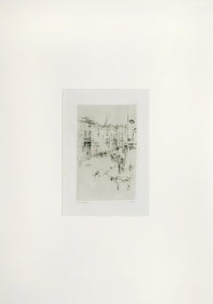 Alderney Street -  Etching by J.A. Whistler - 1881