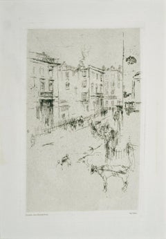Alderney Street -  Etching by J.A. Whistler - 1881