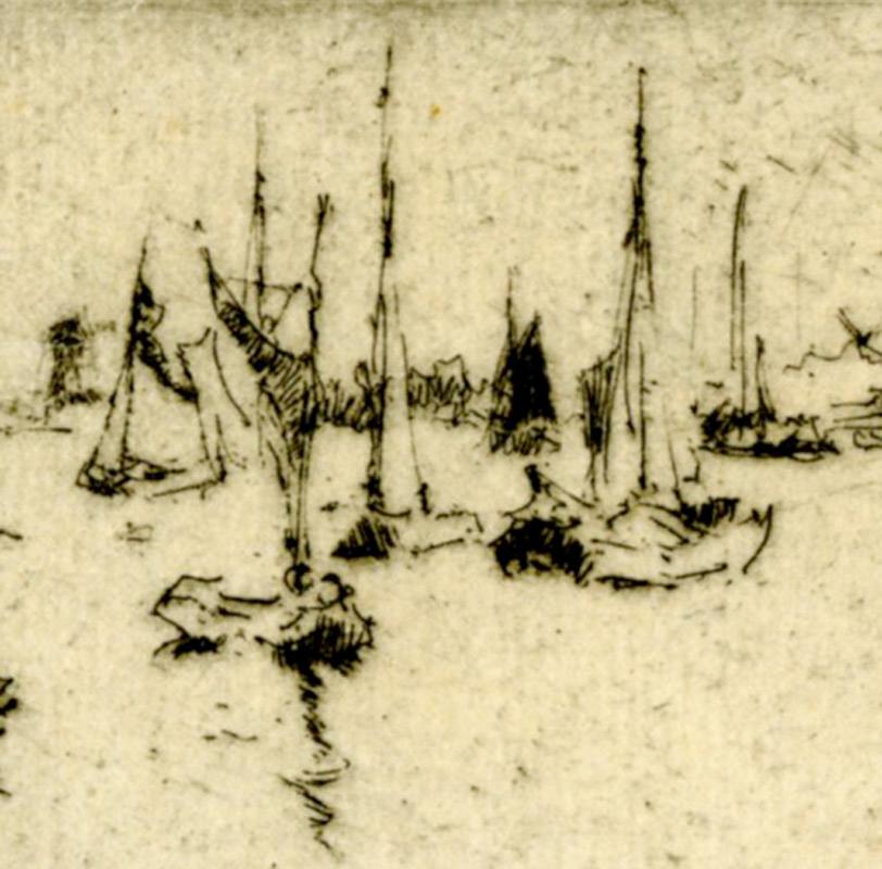 Barges, Dordrecht - Print by James Abbott McNeill Whistler