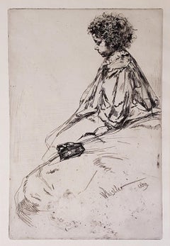 Bibi Lalouette - Etching by James Whistler - 1859