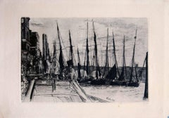 Billingsgate - Etching by James Whistler - 1859