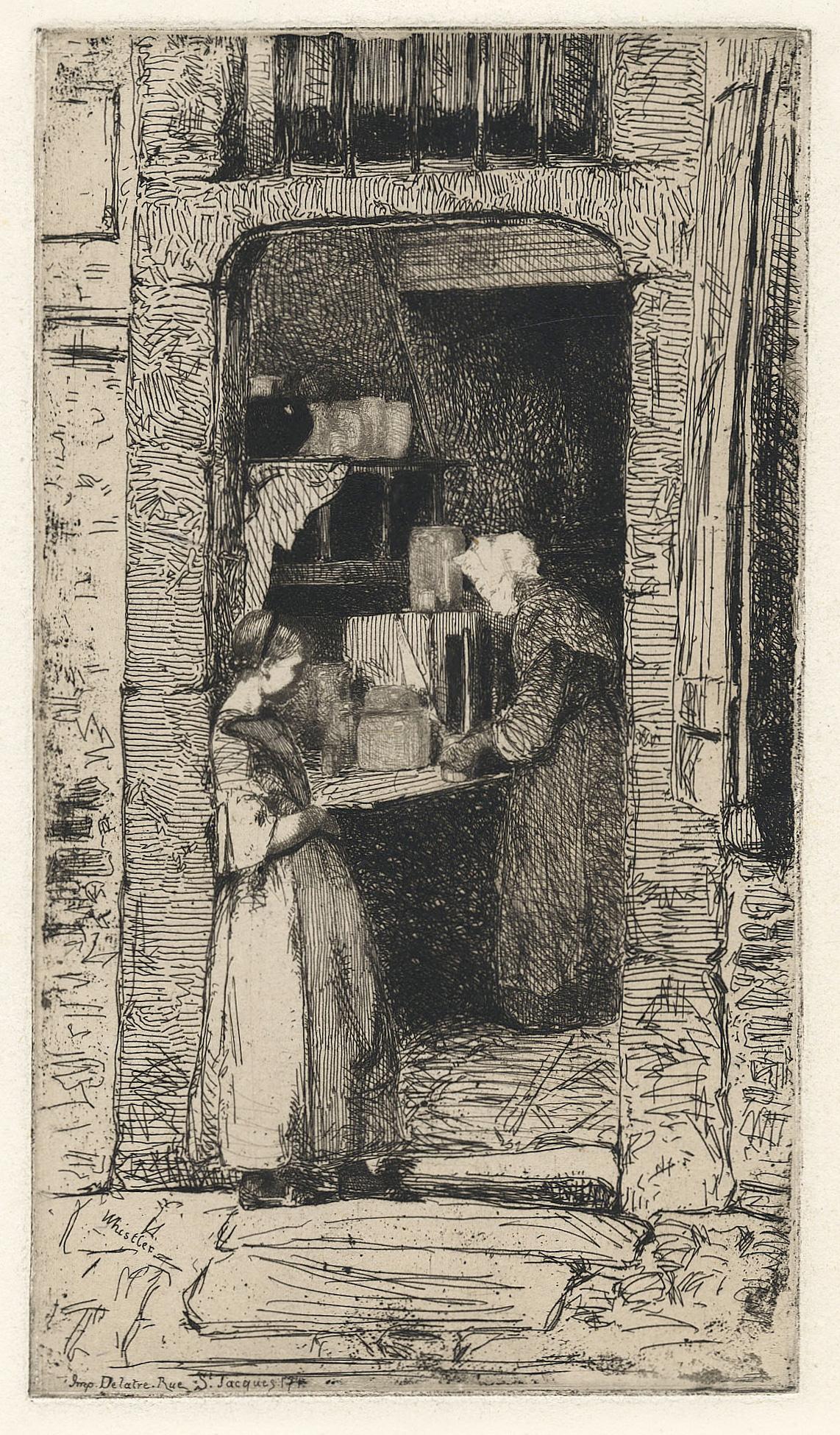 Interior Print di James Abbott McNeill Whistler - La Marchande de Moutarde [La Venditrice di Senape]