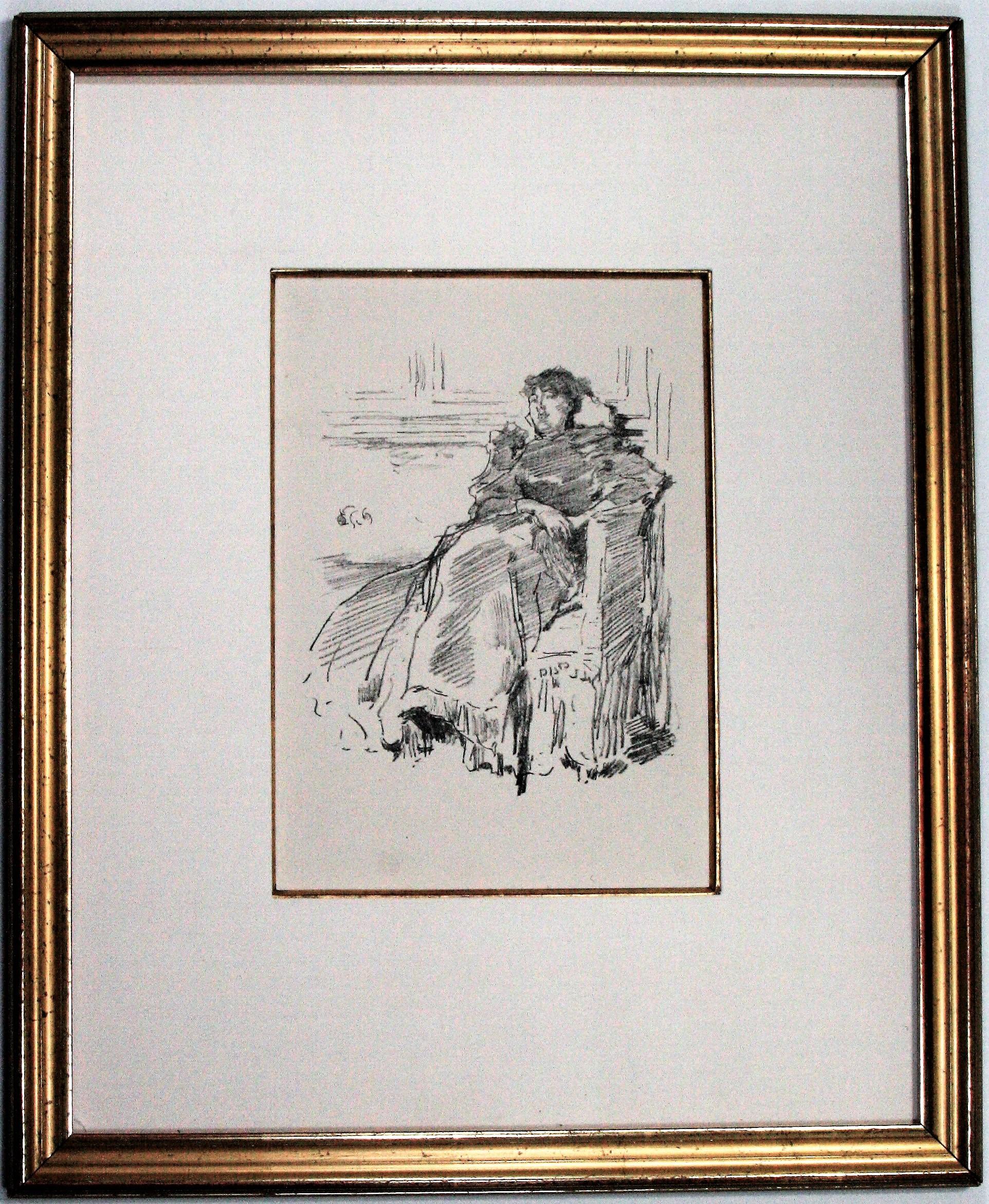 La Robe Rouge. (The Red Dress.) - American Impressionist Print by James Abbott McNeill Whistler
