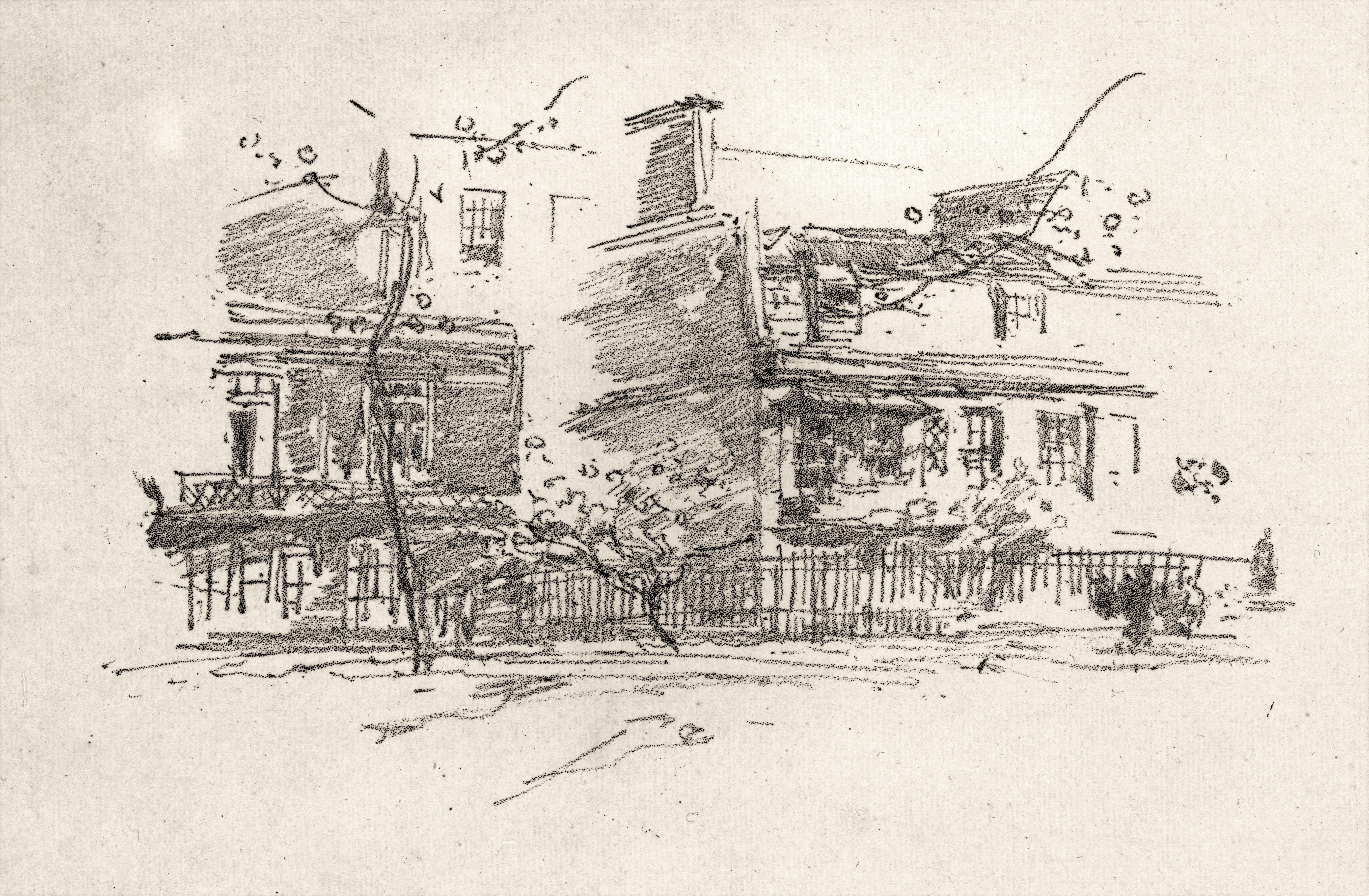 Lindsey Row, Chelsea - Print by James Abbott McNeill Whistler