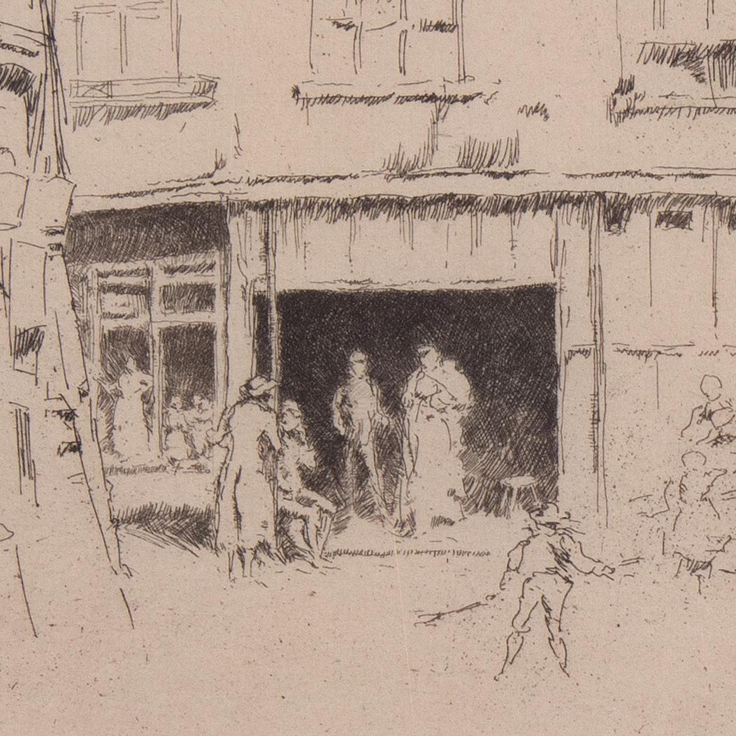Little Court, from A Set of Twenty-Six Etchings by James A. McN. Whistler”, 1880 - Realist Print by James Abbott McNeill Whistler