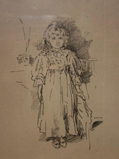 Antique Little Evelyn, a Lithograph by James Abbott McNeill Whistler, 1896
