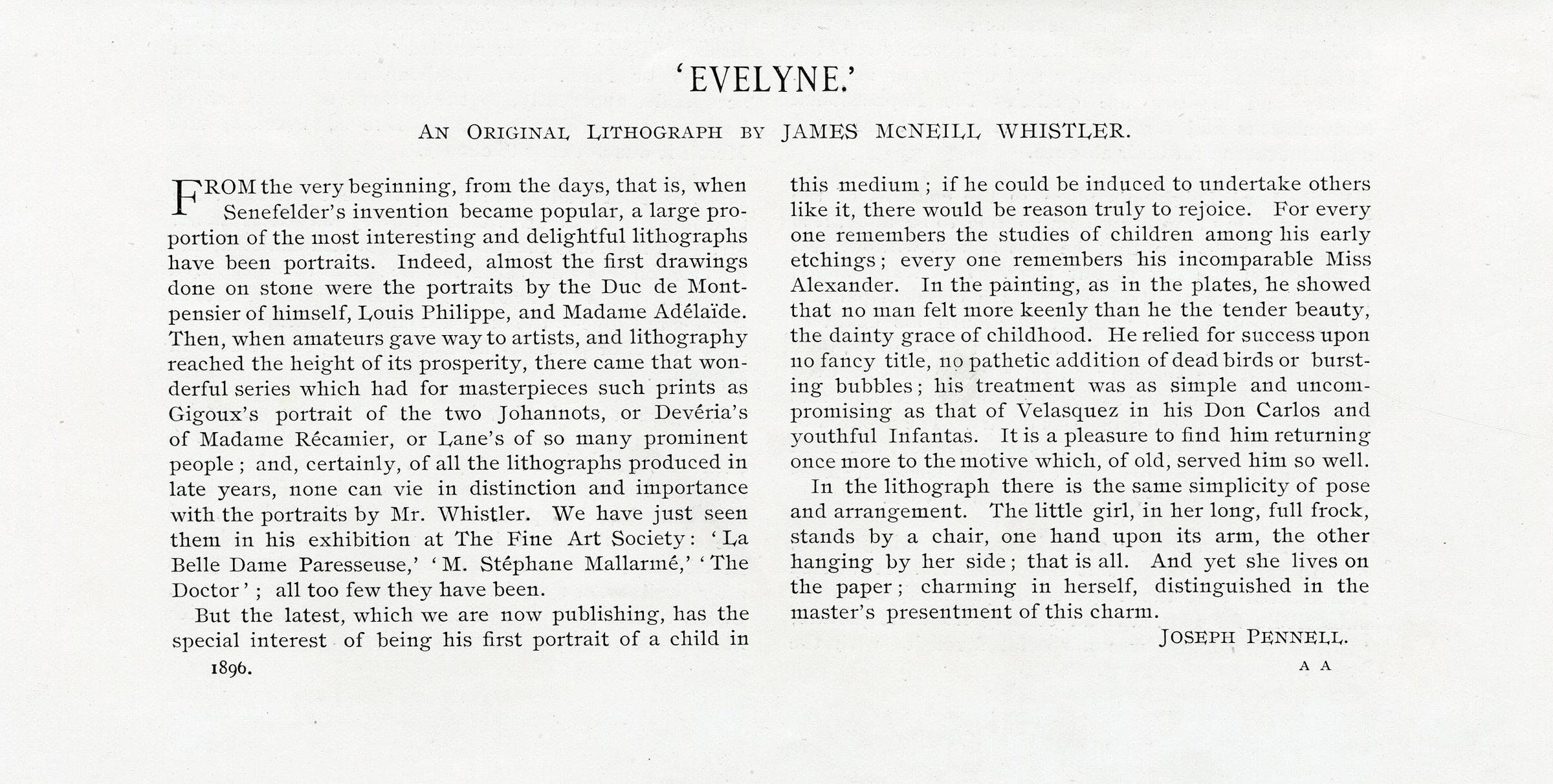 Little Evelyn - Print by James Abbott McNeill Whistler